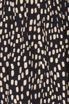 Ketrzyn Navy Button-Up Short Dress | La petite garçonne fabric