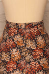 Kharkiv Black Floral Print Short Skirt | La petite garçonne  back close-up