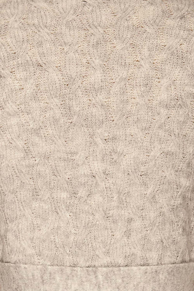 Kielce Brume Grey Long Sleeve Cardigan | La petite garçonne details