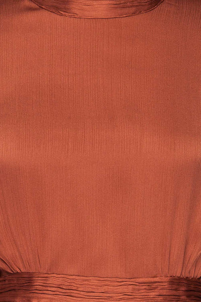 Kiell Clay Pink Open Back Silky Blouse | La petite garçonne  fabric