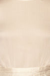 Kiell Ivory Open Back Silky Blouse | La petite garçonne  fabric