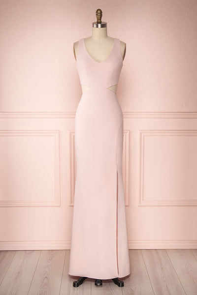 Kiira Blush Pink Cut-Outs Mermaid Gown | Boudoir 1861 front view
