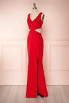 Kiira Red Cut-Outs Mermaid Gown | Boudoir 1861 side view
