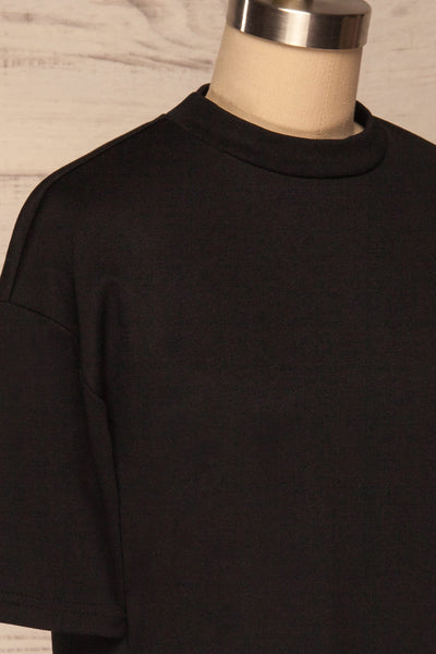 Kilkenny Black T-Shirt Dress | La petite garçonne side close up