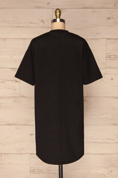 Kilkenny Black T-Shirt Dress | La petite garçonne back view