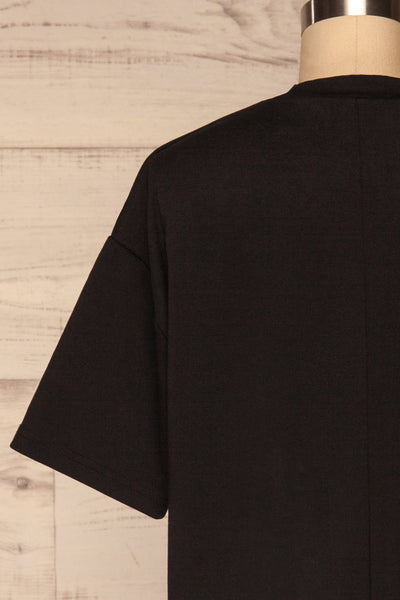 Kilkenny Black T-Shirt Dress | La petite garçonne back close up