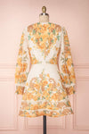 Kimanie Yellow Floral Patterned A-Line Dress back view | Boutique 1861
