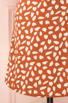 Kimberly Light Brown Short Wrap Dress | Boutique 1861 bottom