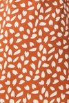 Kimberly Light Brown Short Wrap Dress | Boutique 1861 fabric