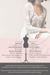 Lovis White Mesh & Lace Long Sleeved Maxi Kimono | Boudoir 1861 12