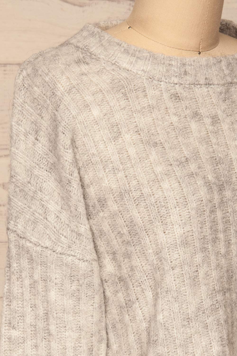 Kitee Mushroom Knit Sweater | Chandail | La Petite Garçonne side close-up