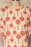 Kivotos Red Floral Pattern Linen Top | La Petite Garçonne 2