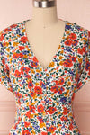 Klasina Colourful Button-Up Short Dress | Boutique 1861 front close up