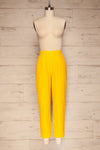 Klobuck Yellow Openwork Straight Leg Pants | La petite garçonne front view