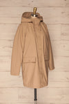 Klodzko Beige Wide Hooded Rain Coat | La petite garçonne side view