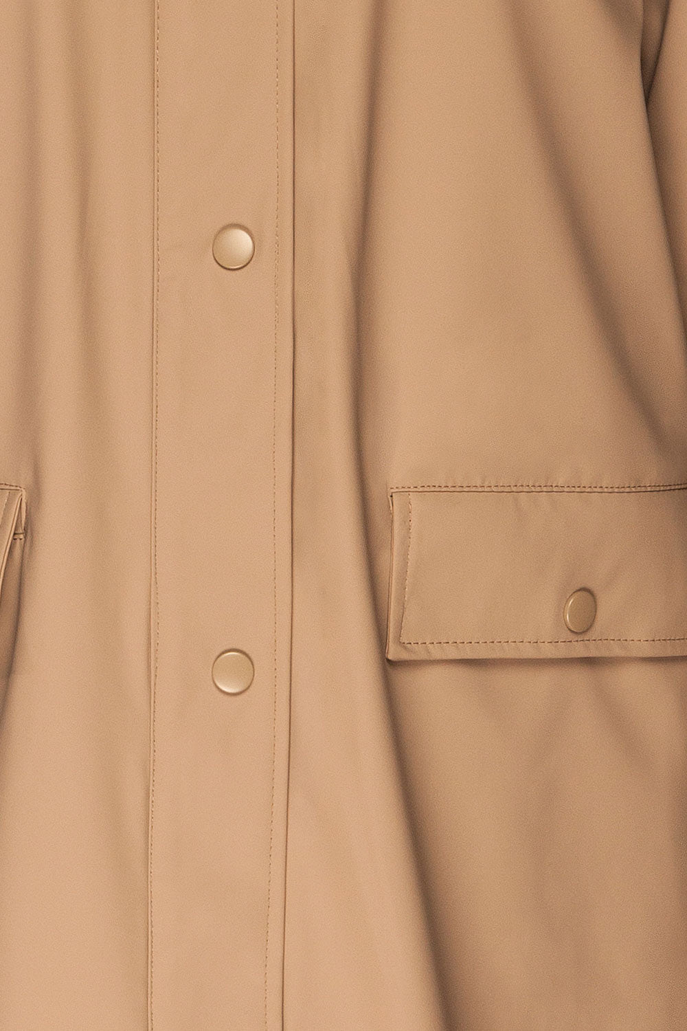 Klodzko Beige Wide Hooded Rain Coat | La petite garçonne fabric