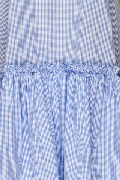 Kolobrzeg White & Blue Plaid Dress fabric | La petite garçonne