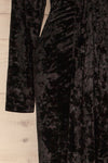 Korfantow Black Velvet Maxi Dress | La petite garçonne sleeve