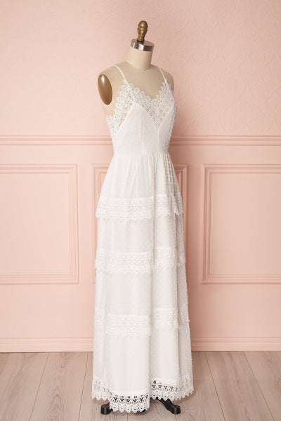 Kornelia White Lace & Plumetis Layered Dress side view | Boudoir 1861