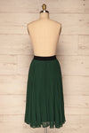 Kornik Pine Green Pleated Midi Skirt  | BACK VIEW | La Petite Garçonne