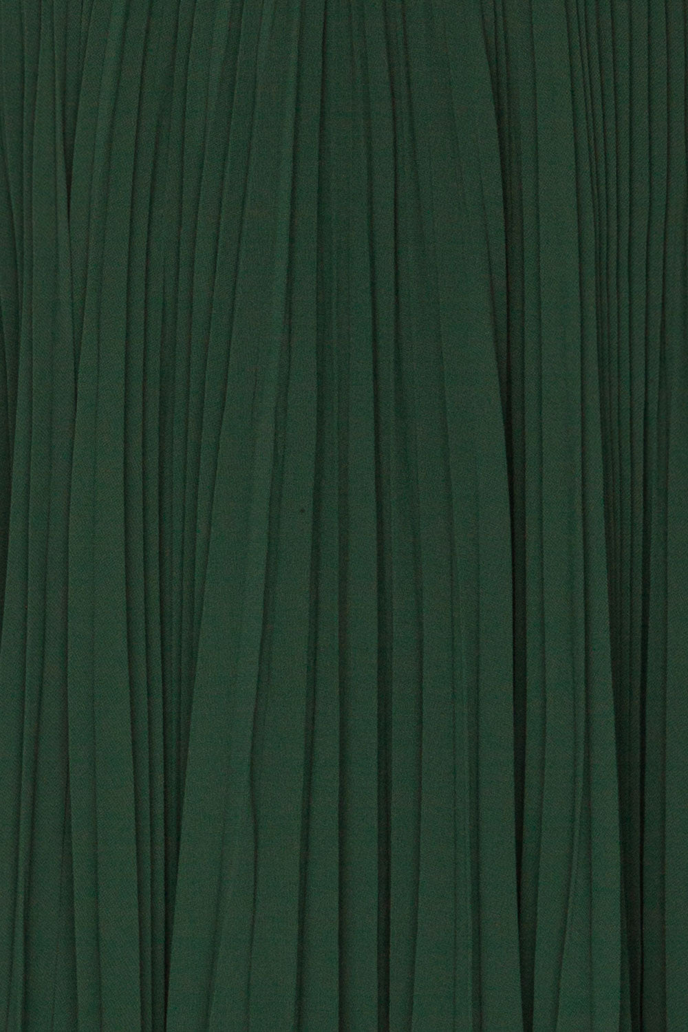 Kornik Pine Green Pleated Midi Skirt  | TEXTURE DETAIL | La Petite Garçonne