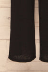 Korthion Black Textured Wide Leg Jumpsuit | La Petite Garçonne 7