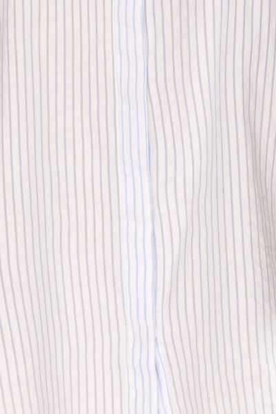 Kouvola Bleu Striped Shirt | Chemisier | La Petite Garçonne fabric detail