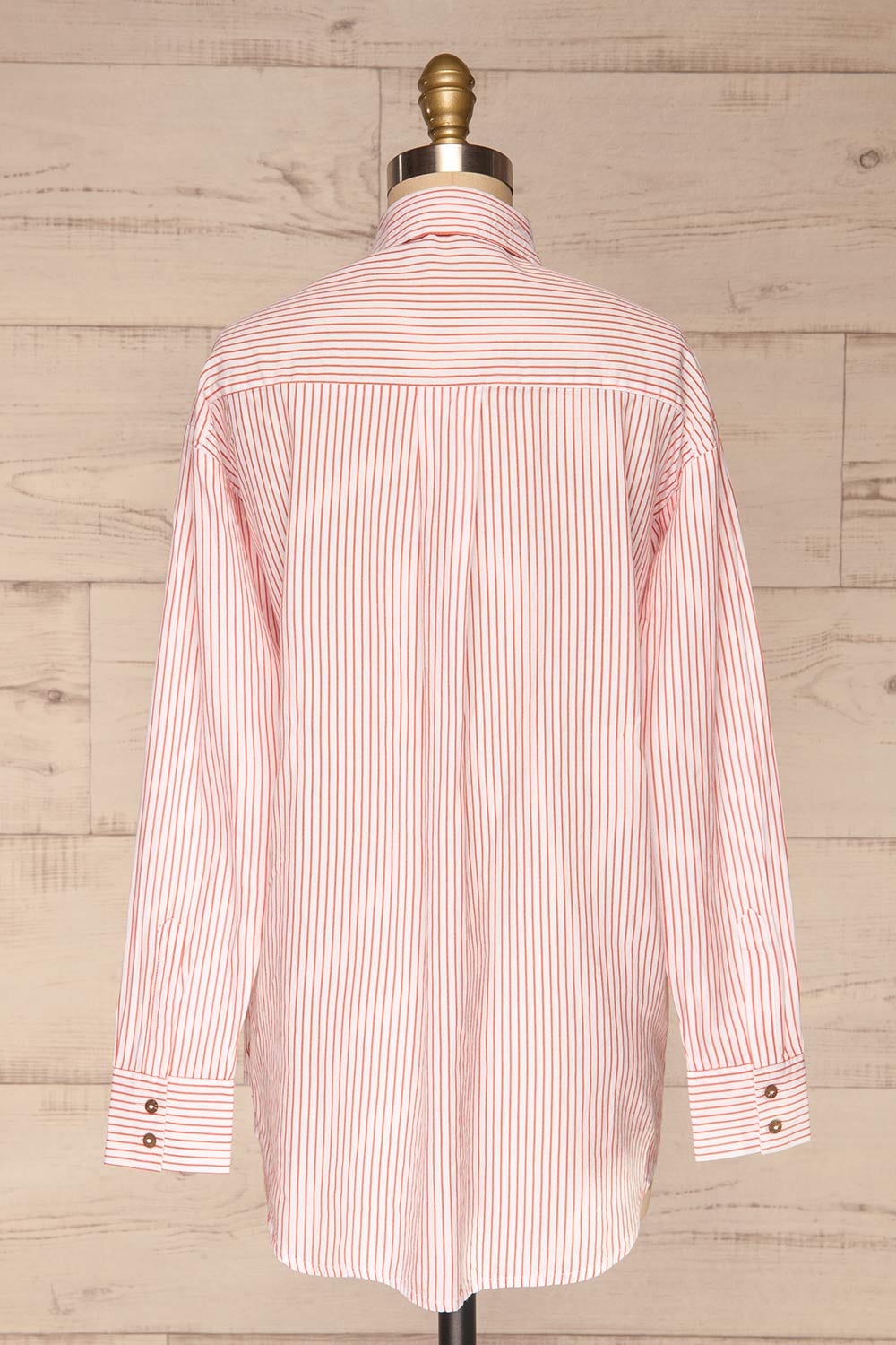 Kouvola Rouge Striped Shirt | Chemisier | La Petite Garçonne back view 