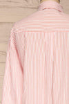 Kouvola Rouge Striped Shirt | Chemisier | La Petite Garçonne back close-up