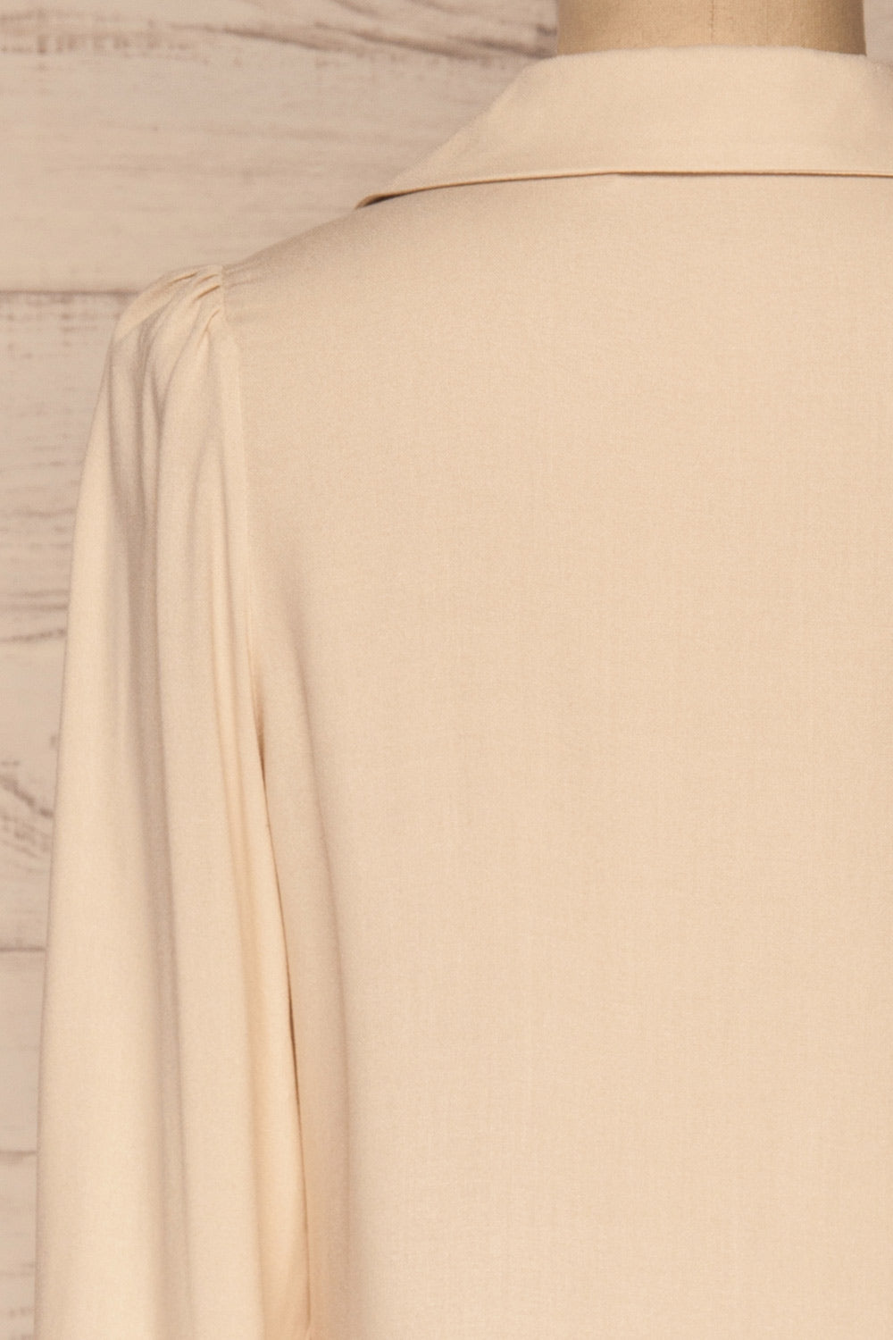 Kovin Cream Long Sleeve Blouse | La petite garçonne back close-up