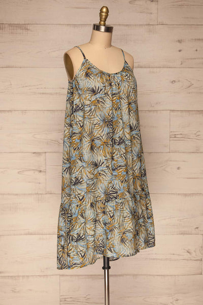 Kozuchow Sage Green Patterned Summer Dress side view | Boutique 1861