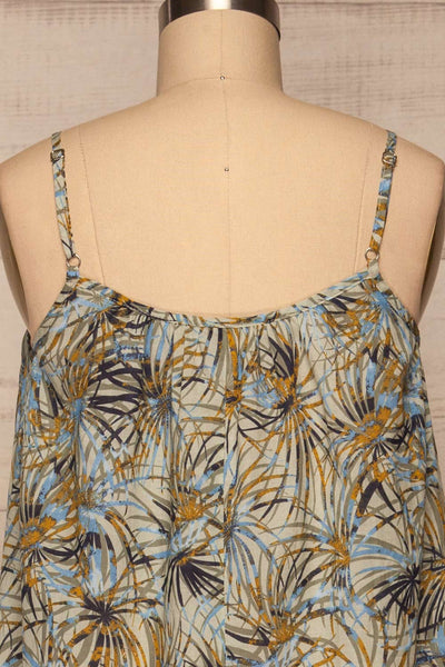 Kozuchow Sage Green Patterned Summer Dress back close up | Boutique 1861