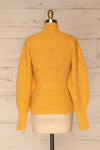 Krems Yellow Puffy Sleeve Knit Sweater | La petite garçonne back view