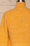 Krems Yellow Puffy Sleeve Knit Sweater | La petite garçonne back close up