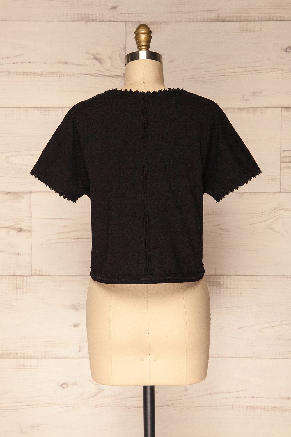 Kriston Loose Black Crop Top with Fringe | La Petite Garçonne 6