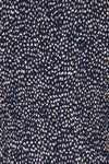 Krobia Navy Blue Crop Top with Puff Sleeves | La Petite Garçonne fabric detail
