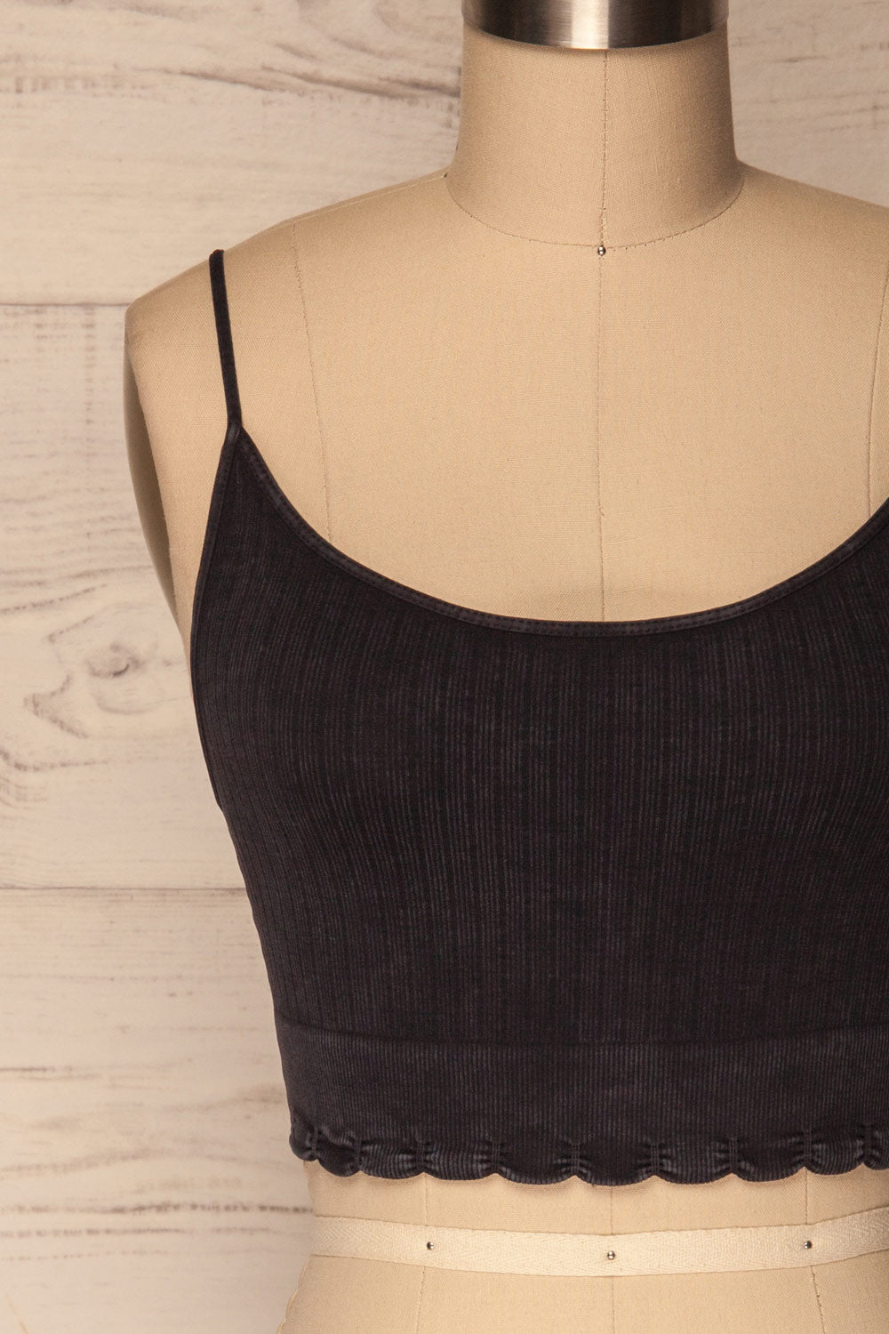 Krokeai Black Stretchy Ribbed & Cropped Cami | La Petite Garçonne 2