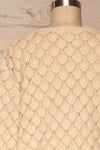 Krynica Sand Beige V-Neck Knit Top | La petite garçonne back close up