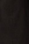 Krzyz Black Open Felt Coat with Belt | La petite garçonne texture