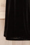Kubra Black Velvet Maxi Dress | Robe | La Petite Garçonne bottom close-up
