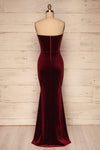 Kubra Burgundy Velvet Maxi Dress | Robe | La Petite Garçonne back view