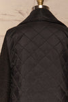 Kujawska Black Quilted Coat w/ Shawl Collar  | BACK CLOSE UP  | La Petite Garçonne