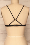 Kunow Black Lace Bralette | La petite garçonne back close-up cross
