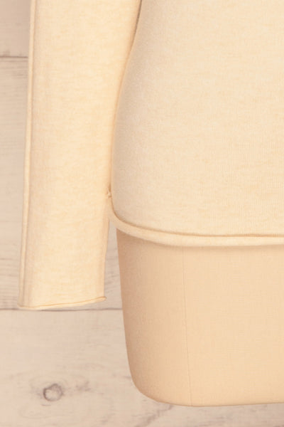 Kuznia Cream Long Sleeve Mock Neck Top | La petite garçonne sleeve