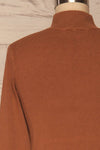 Kuznia Rust Long Sleeve Mock Neck Top | La petite garçonne back close up