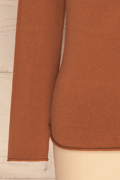 Kuznia Rust Long Sleeve Mock Neck Top | La petite garçonne sleeve