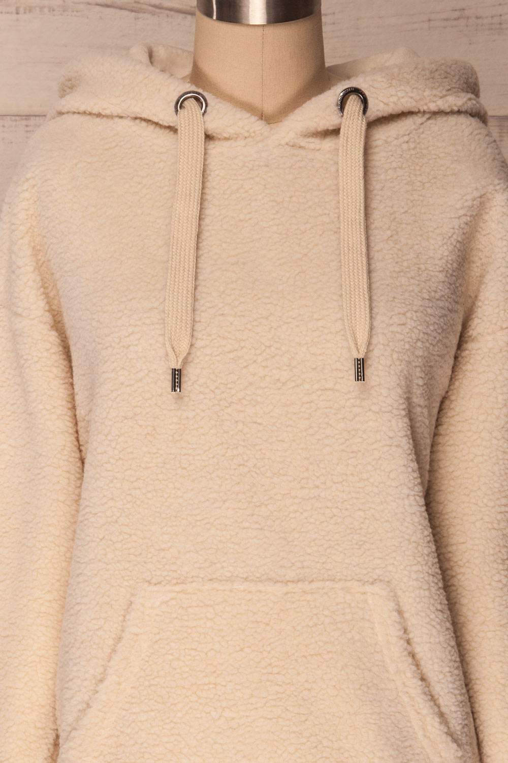 Labin Ivory Wooly Fleece Sweater with Hood | La Petite Garçonne 3