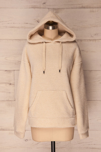 Labin Ivory Wooly Fleece Sweater with Hood | La Petite Garçonne 4