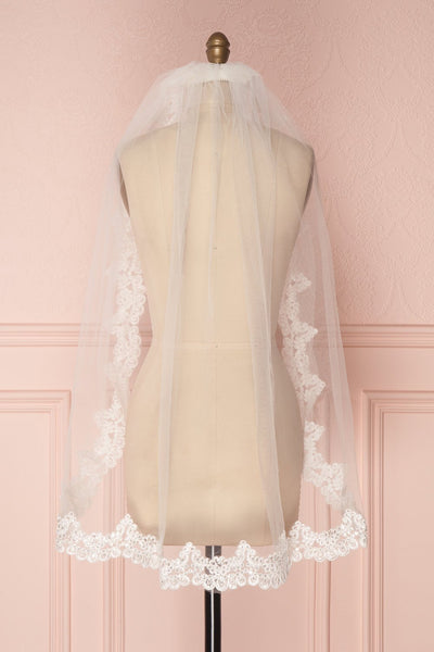 Lacheses White Embroidered Wedding Veil | Boudoir 1861
