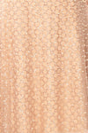 Laelia Long Sleeve Beaded High-Low Midi Dress | Boudoir 1861 texture close-up